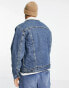 Levi's sherpa trucker jacket in light blue wash