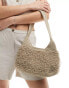 Weekday Iris crochet shoulder bag in beige