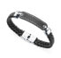 Stylish men´s leather bracelet Magnum 15108P01010