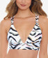 Salt + Cove 281971 Juniors' Seeing Stripes Cross-Back Bikini Top, Swimsuit L