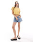 Superdry Slouchy cropped t-shirt in sauterne yellow