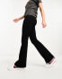 Vero Moda jersey flares with high waist in black