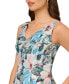 Women's Floral Jacquard Midi Dress