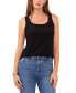 Women's Square-Neck Keyhole Split-Hem Sleeveless Top