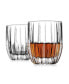 Pleat Double Old-Fashioned Glasses, Set of 4