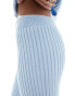 Fashionkilla knitted straight leg trousers co-ord in light blue