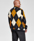 Men's Regular-Fit Argyle Cardigan, Created for Macy's