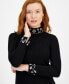 Women's Embellished Rhinestone-Detail Turtleneck Sweater