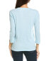 Forte Cashmere 3/4-Sleeve Crew Cashmere Sweater Women's