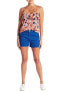 Joe Fresh 155447 Women's Stretch Chino Deep Sea Blue Mid Rise Shorts Size 2