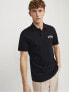 Pánské polo triko JJEJOSH Standard Fit 12247387 Black