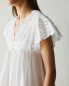 Nightdress with cutwork embroidery