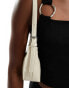 Pull&Bear contrast stitch shoulder bag in cream