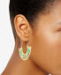 Gold-Tone Beaded Curving Drop Earrings, Created for Macy's