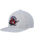 Men's Heather Gray Toronto Raptors Hardwood Classics 2.0 Snapback Hat