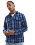 Polo Ralph Lauren check flannel classic oversized fit shirt in blue/navy