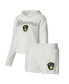 Women's Cream Milwaukee Brewers Fluffy Hoodie Top Shorts Sleep Set