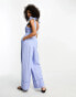 Accessorize v front summer jumpsuit in cornflower blue