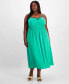 Trendy Plus Size Tie-Front Strappy Midi Dress, Created for Macy's