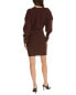 Ganni Ribbed Mini Dress Women's Brown Xs