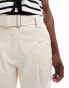 Mango belted tailored trouser in beige