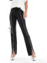 & Other Stories zip detail trousers in black