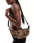 ASOS DESIGN nylon sling crossbody bag in animal print