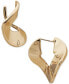 Gold-Tone Sculptural Front-to-Back Earrings