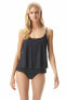 Michael Michael Kors 296383 Iconic Solids Double Layer Tankini Top Black LG