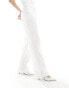 4th & Reckless Tall exclusive tailored linen look wide leg trousers co-ord in white