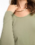 Pacsun seamless long sleeve top in vetiver green