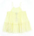 Lewit Pleated Swing Tank Top Light Yellow Crinkles Cami Size S 147354