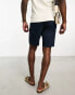 ONLY & SONS linen mix elasticated waist shorts in navy