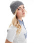 ASOS DESIGN fisherman rib beanie in grey marl