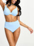 Peek & Beau Fuller Bust Exclusive mix & match scalop underwire bikini top in pastel blue