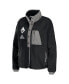 Women's Black Las Vegas Raiders Polar Fleece Raglan Full-Snap Jacket