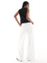 Extro & Vert tailored wideleg trousers in white co-ord