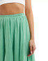 ASOS DESIGN maxi skirt with godet detail in green