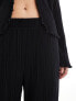 Vero Moda wide leg plisse trouser co-ord in black