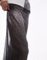 Topshop lurex sheer trouser in black