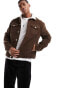 New Look cord trucker jacket in dark brown