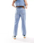 JJXX Nice straight fit cropped jeans in medium blue