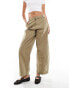 Bershka carpenter trousers in light khaki