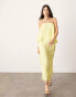 ASOS EDITION textured circle maxi skirt co-ord in lemon