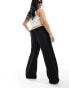 Extro & Vert Plus drawstring tailored trousers in black and white