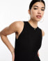 ASOS DESIGN sculpted knitted sleeveless maxi dress in black