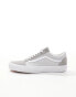 Vans old skool canvas suede mix trainers in grey