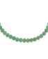 Plain Simple Smooth Classic Matte Moss Green Natural Aventurine Round 10MM Bead Strand Necklace Silver Plated Toggle Clasp 18 Inch