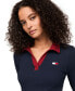 Women's Ribbed Badge-Logo Polo Dress