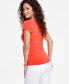 Women's Lace-Up Short-Sleeve Top, Created for Macy's